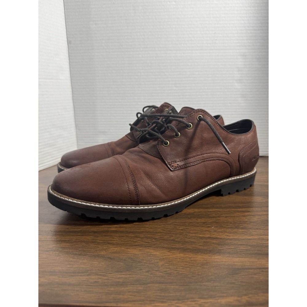 Cole Haan Shoes Mens Size 14W Brown Leather Grand OS Lace Up Casual C30636 - Picture 2 of 8